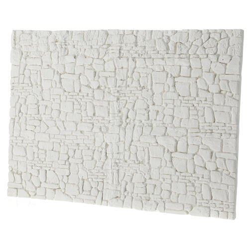 Mauer, weißer Gips, nicht bemalt, Krippenzubehör, 20x30 cm 2