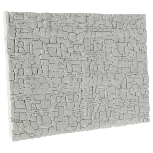 Mauer, weißer Gips, nicht bemalt, Krippenzubehör, 20x30 cm 3