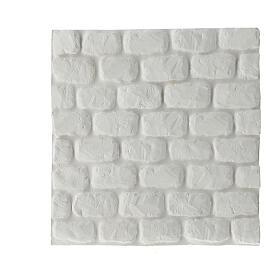 Mur tuf blanc plâtre à peindre crèche napolitaine 20x20 cm