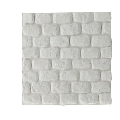 Mur tuf blanc plâtre à peindre crèche napolitaine 20x20 cm 1