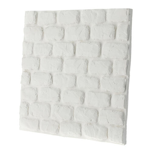 Mur tuf blanc plâtre à peindre crèche napolitaine 20x20 cm 2