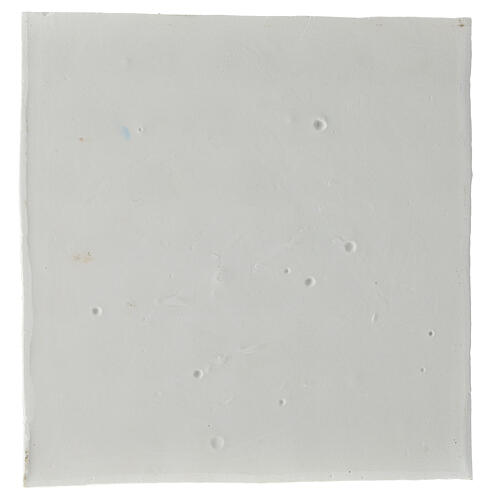 Ściana z białego gipsu do szopki neapolitańskiej, 20x20 cm 4