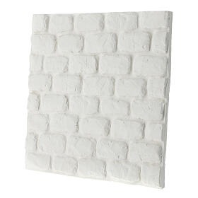 White stone wall plaster Neapolitan nativity 20x20 cm