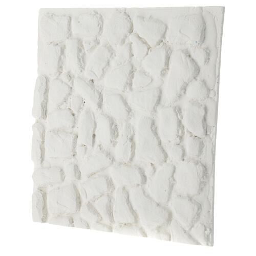 Weiße Kreidewand zum bemalen neapolitanischen Krippe, 20x20 cm 2