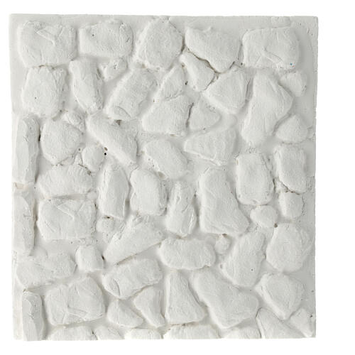 Muro rurale gesso bianco da colorare presepe napoletano 20x20 cm 1