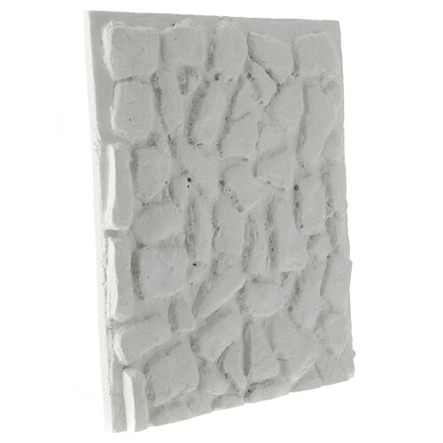 Muro rurale gesso bianco da colorare presepe napoletano 20x20 cm 3