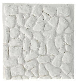 Rural wall white plaster for coloring Neapolitan nativity 20x20 cm