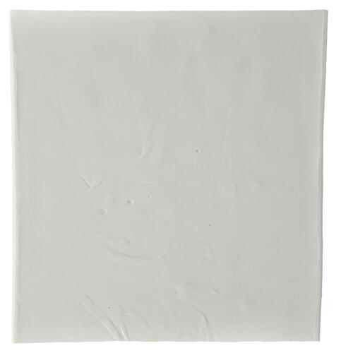 Rural wall white plaster for coloring Neapolitan nativity 20x20 cm 4