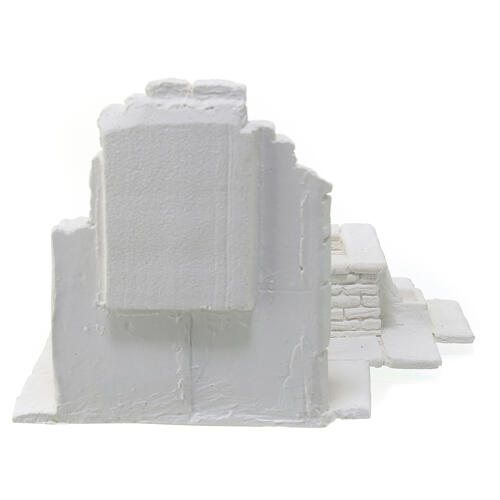 Fountain with double tub, plaster to paint, 10x15x15 cm, for 10 cm Nativity Scene 6