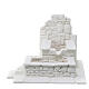 Fountain with double tub, plaster to paint, 10x15x15 cm, for 10 cm Nativity Scene s1