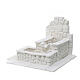 Fountain with double tub, plaster to paint, 10x15x15 cm, for 10 cm Nativity Scene s2