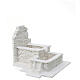 Fountain with double tub, plaster to paint, 10x15x15 cm, for 10 cm Nativity Scene s3