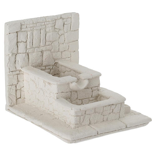 Nativity fountain 10 cm to color 2 masonry basins 10x15x15 cm 8