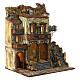 Borgo napoletano stile 700 presepe 10-12 cm 2 archi 60x50x35 cm s4