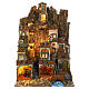 Borgo stile 700 ponte fiume presepe 10-12 cm napoletano 100x70x55 cm s1