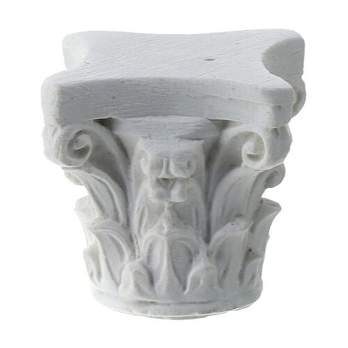 Capitello corinzio 2x2x2 cm presepe napoletano gesso da colorare 1