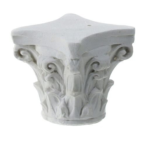 Capitello corinzio 2x2x2 cm presepe napoletano gesso da colorare 2