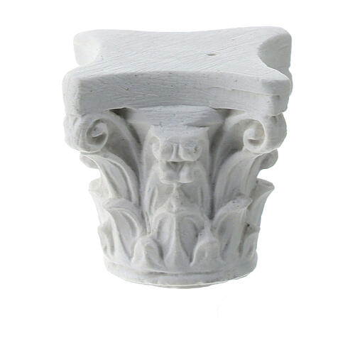 Capitello corinzio 2x2x2 cm presepe napoletano gesso da colorare 3