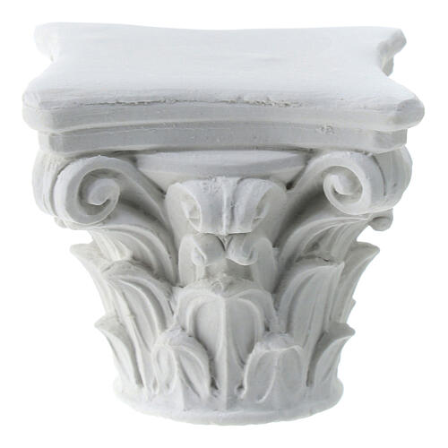 Corinthian capital, 4x4x4 cm, plaster to paint, Neapolitan Nativity Scene 1