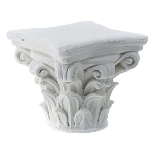 Corinthian capital, 4x4x4 cm, plaster to paint, Neapolitan Nativity Scene 2