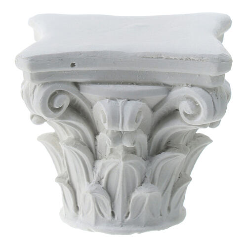 Corinthian capital, 4x4x4 cm, plaster to paint, Neapolitan Nativity Scene 3