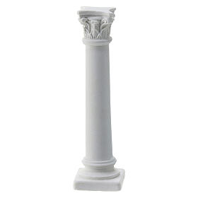 Smooth miniature column 6 cm plaster to color Neapolitan nativity scene