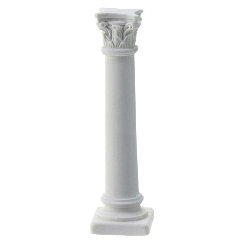 Smooth miniature column 6 cm plaster to color Neapolitan nativity scene 1
