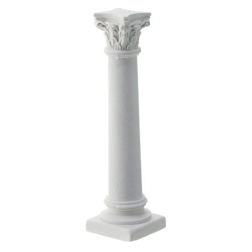 Smooth miniature column 6 cm plaster to color Neapolitan nativity scene 2