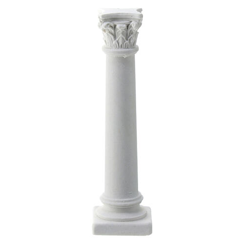 Smooth miniature column 6 cm plaster to color Neapolitan nativity scene 3