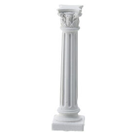 Column with vertical lines, 6 cm, plaster to paint, Neapolitan Nativity Scene