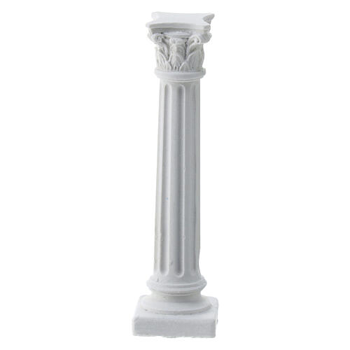 Column with vertical lines, 6 cm, plaster to paint, Neapolitan Nativity Scene 1