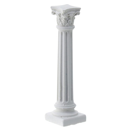 Column with vertical lines, 6 cm, plaster to paint, Neapolitan Nativity Scene 2