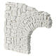 Wall with left half arch, plaster to paint, Neapolitan Nativity Scene, 10x10 cm s2