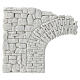 Muro con mezzo arco sinistro presepe napoletano 10x10 cm gesso da colorare s1
