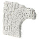 Muro con mezzo arco sinistro presepe napoletano 10x10 cm gesso da colorare s2