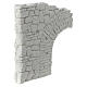 Muro con mezzo arco sinistro presepe napoletano 10x10 cm gesso da colorare s3