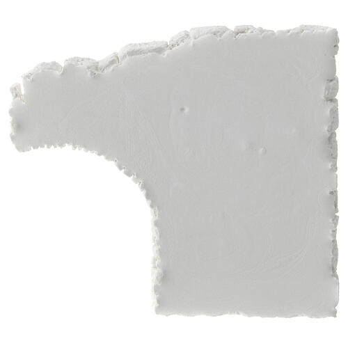 Wall with left half arch Neapolitan nativity 10x10 cm plaster to color 4