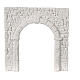 Ruined stone wall with arch, plaster to paint, Neapolitan Nativity Scene, 20x20 cm s1