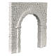 Ruined stone wall with arch, plaster to paint, Neapolitan Nativity Scene, 20x20 cm s2