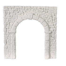 Arco con muro frastagliato gesso da colorare presepe napoletano 20x20 cm