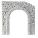 Arch with double wall, plaster to paint, Neapolitan Nativity Scene, 20x20 cm s1