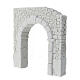Arch with double wall, plaster to paint, Neapolitan Nativity Scene, 20x20 cm s2
