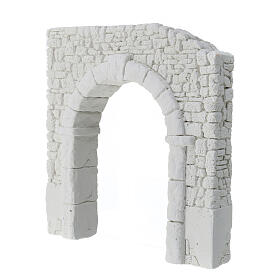 Arco con muro doppio in gesso da colorare presepe napoletano 20x20 cm