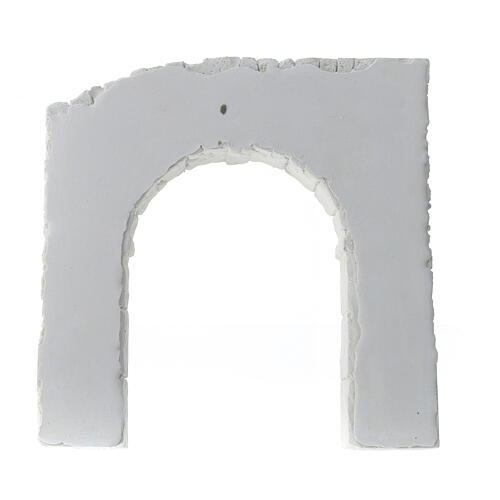 Arco con muro doppio in gesso da colorare presepe napoletano 20x20 cm 4