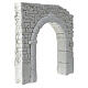 Arco con muro doppio in gesso da colorare presepe napoletano 20x20 cm s3