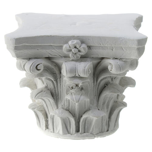 Corinthian capital for Neapolitan Nativity Scene, 7x7 cm, plaster to paint 1