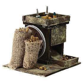 Macina granturco presepe napoletano 5x10x10 cm in legno presepe 10-12 cm