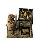 Macina granturco presepe napoletano 5x10x10 cm in legno presepe 10-12 cm s3
