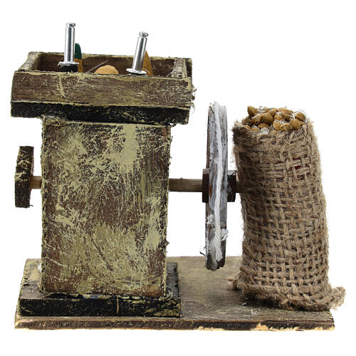 Corn grinder for Neapolitan nativity scene 5x10x10 cm in wood for 10-12 cm nativity scene 5