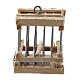 Birdcage of wood and metal for Neapolitan Nativity Scene 3x2x2 cm s1